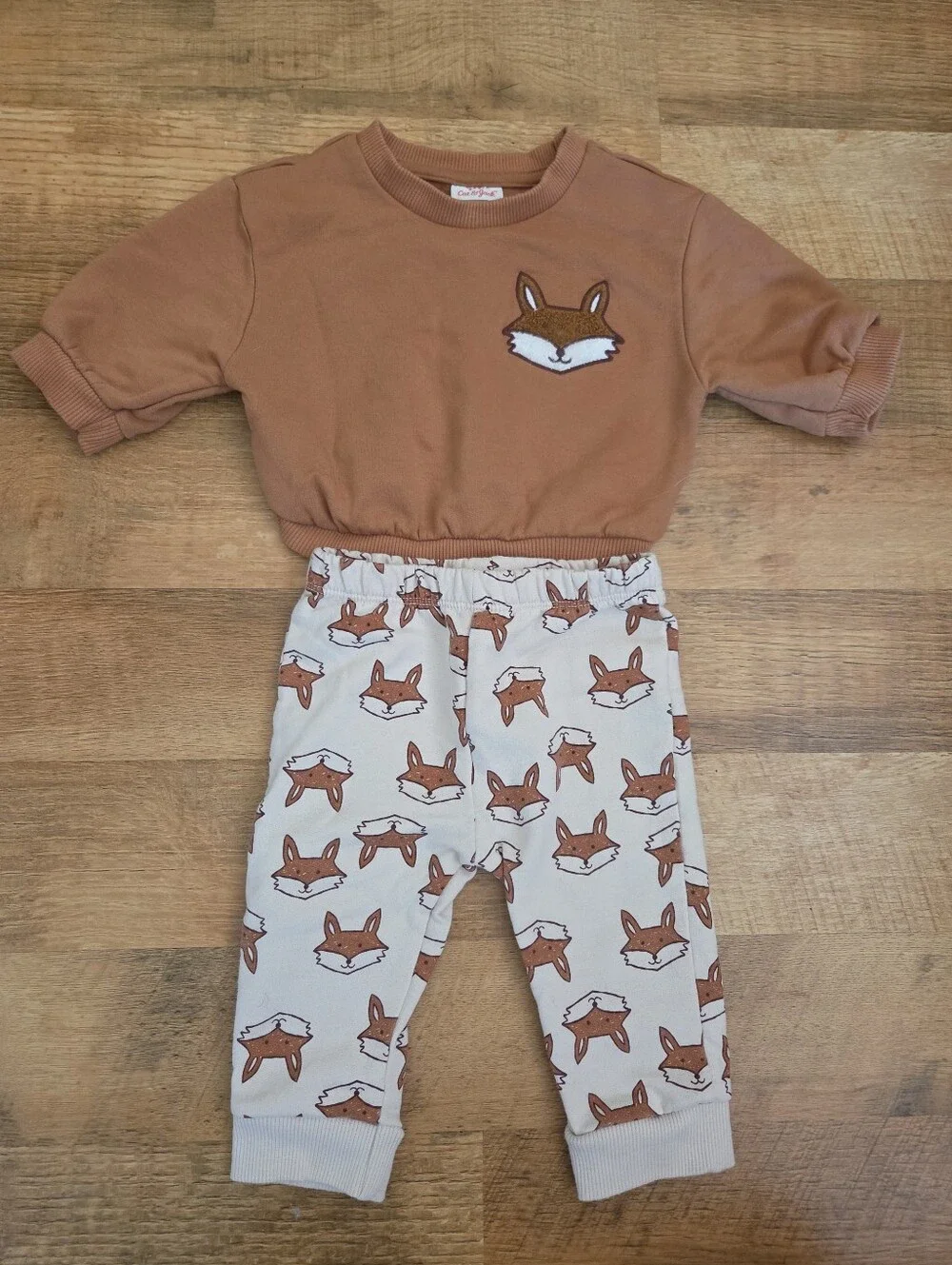 Cloud Island - Cat & Jack - Tops and Pants Lot - Fox Gray Black Moon Star Stripe